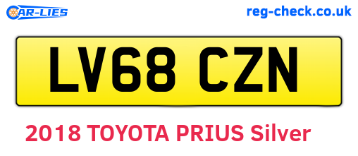 LV68CZN are the vehicle registration plates.