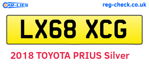 LX68XCG are the vehicle registration plates.