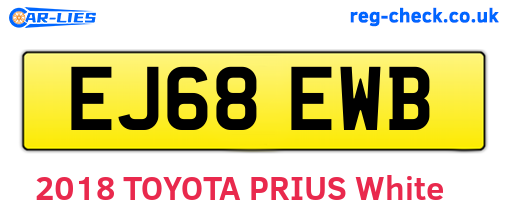 EJ68EWB are the vehicle registration plates.