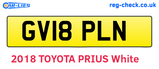 GV18PLN are the vehicle registration plates.