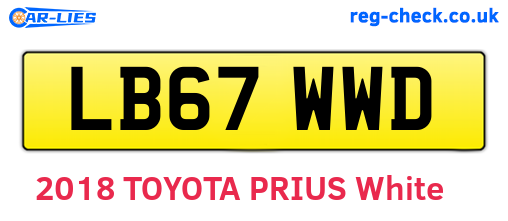 LB67WWD are the vehicle registration plates.
