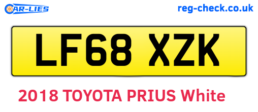 LF68XZK are the vehicle registration plates.