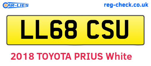 LL68CSU are the vehicle registration plates.