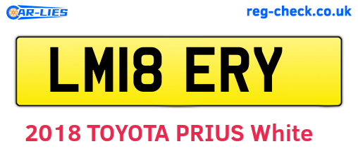 LM18ERY are the vehicle registration plates.