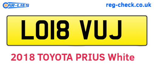 LO18VUJ are the vehicle registration plates.