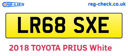LR68SXE are the vehicle registration plates.