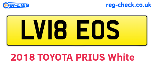 LV18EOS are the vehicle registration plates.