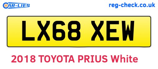 LX68XEW are the vehicle registration plates.