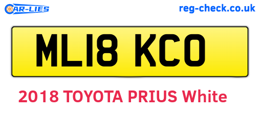 ML18KCO are the vehicle registration plates.
