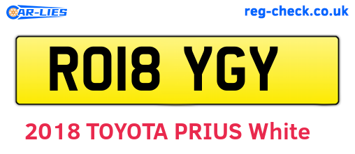 RO18YGY are the vehicle registration plates.