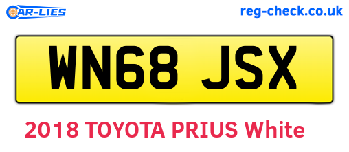 WN68JSX are the vehicle registration plates.
