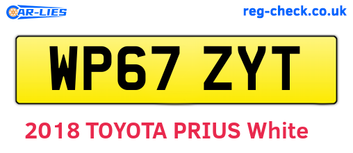 WP67ZYT are the vehicle registration plates.