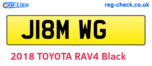 J18MWG are the vehicle registration plates.