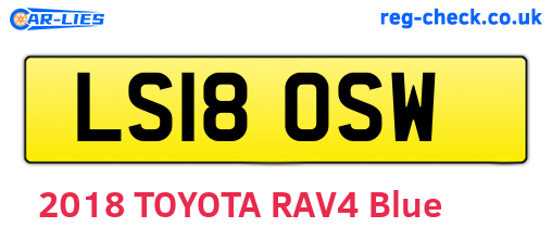 LS18OSW are the vehicle registration plates.