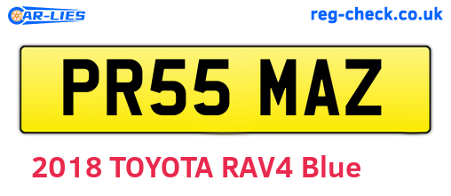 PR55MAZ are the vehicle registration plates.