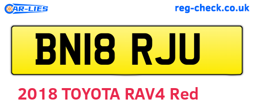 BN18RJU are the vehicle registration plates.
