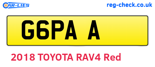 G6PAA are the vehicle registration plates.