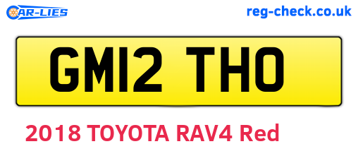 GM12THO are the vehicle registration plates.