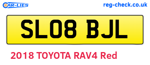 SL08BJL are the vehicle registration plates.