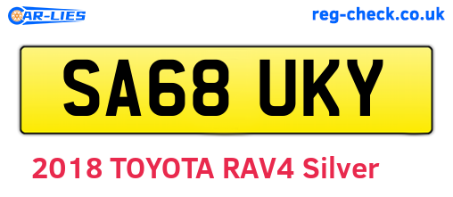 SA68UKY are the vehicle registration plates.