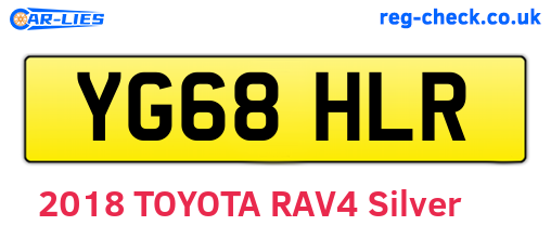 YG68HLR are the vehicle registration plates.
