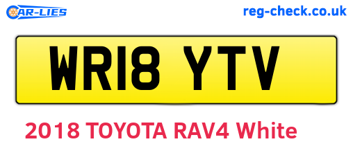 WR18YTV are the vehicle registration plates.