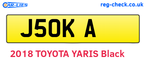 J5OKA are the vehicle registration plates.