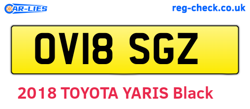 OV18SGZ are the vehicle registration plates.