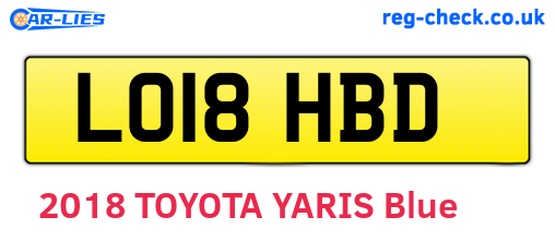 LO18HBD are the vehicle registration plates.