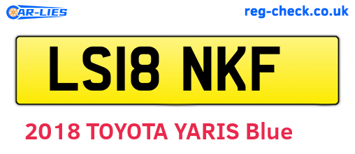 LS18NKF are the vehicle registration plates.