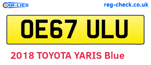 OE67ULU are the vehicle registration plates.