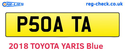 P50ATA are the vehicle registration plates.