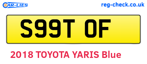 S99TOF are the vehicle registration plates.