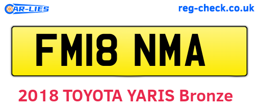 FM18NMA are the vehicle registration plates.