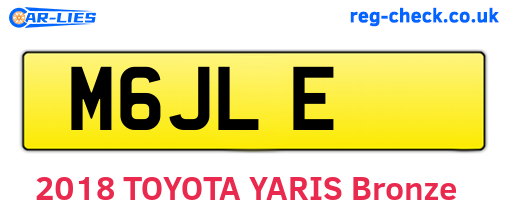 M6JLE are the vehicle registration plates.