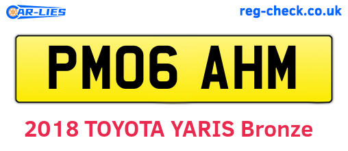 PM06AHM are the vehicle registration plates.