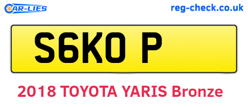 S6KOP are the vehicle registration plates.