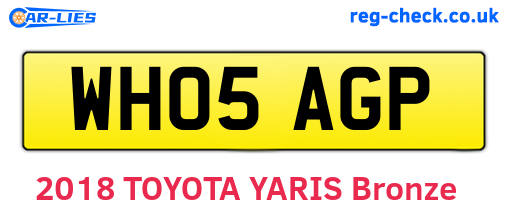 WH05AGP are the vehicle registration plates.