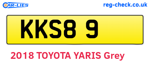 KKS89 are the vehicle registration plates.