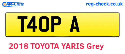 T4OPA are the vehicle registration plates.