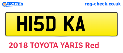 H15DKA are the vehicle registration plates.