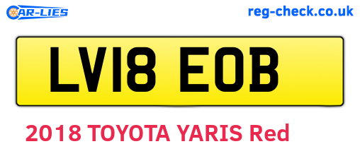 LV18EOB are the vehicle registration plates.