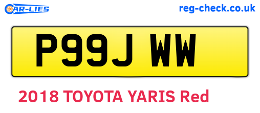 P99JWW are the vehicle registration plates.