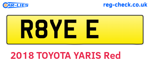 R8YEE are the vehicle registration plates.