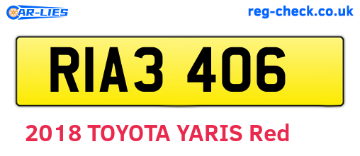 RIA3406 are the vehicle registration plates.