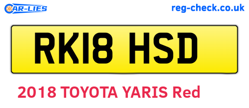 RK18HSD are the vehicle registration plates.