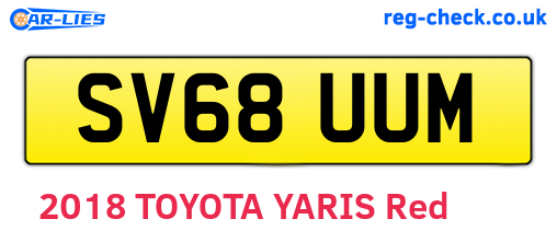 SV68UUM are the vehicle registration plates.