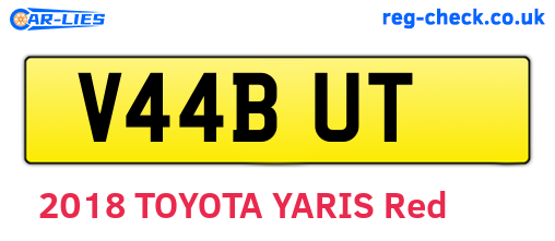V44BUT are the vehicle registration plates.