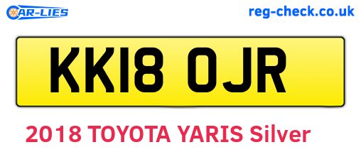 KK18OJR are the vehicle registration plates.