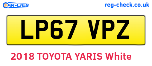 LP67VPZ are the vehicle registration plates.